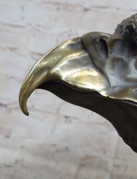 Signed Large Eagle Bird Marble Base