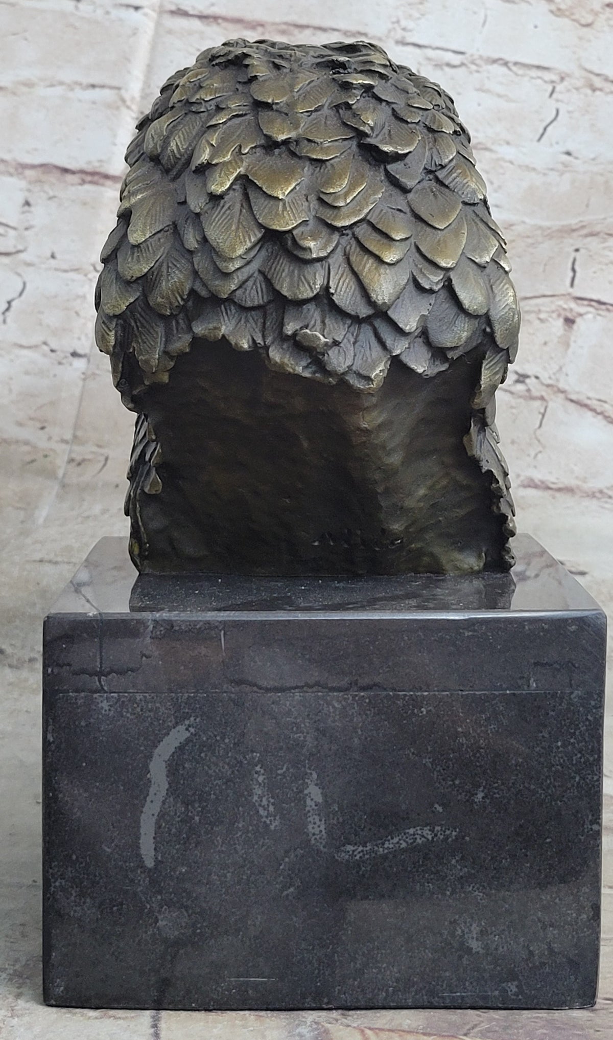 Signed Large Eagle Bird Marble Base