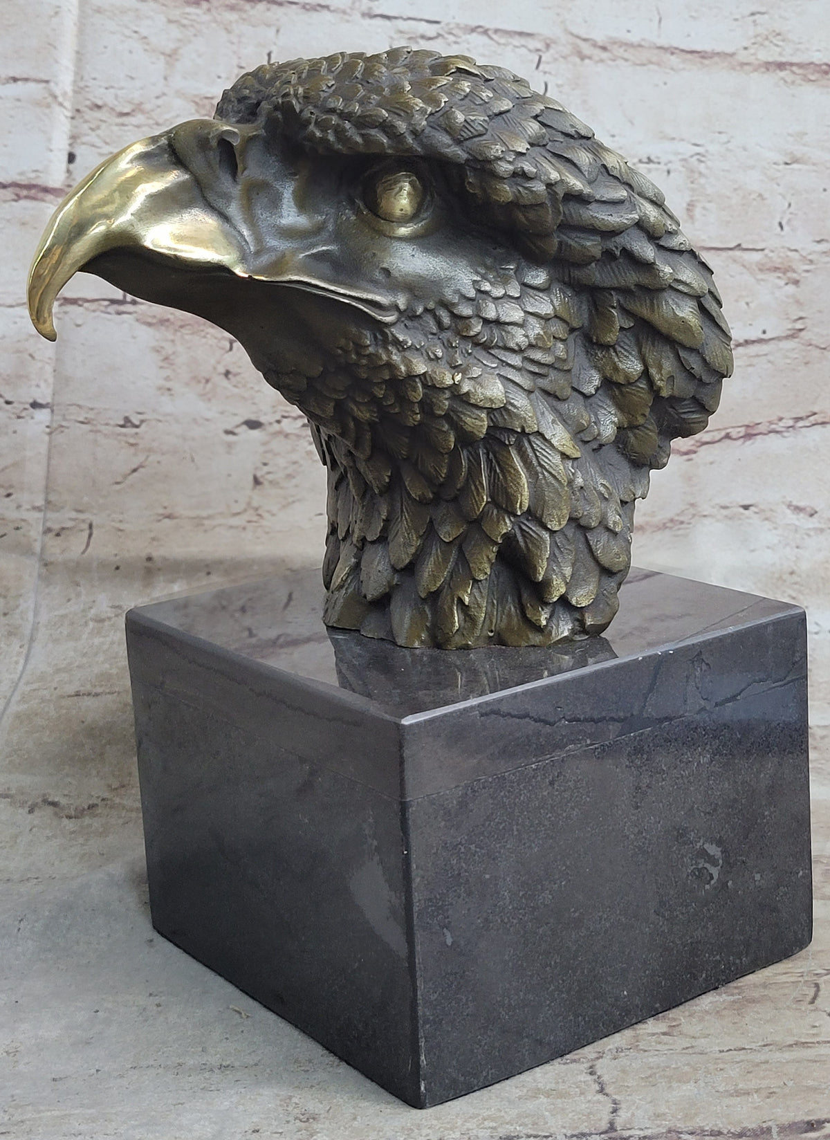 Signed Large Eagle Bird Marble Base