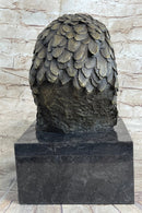 Hot Cast Bronze American Bald Eagle Head Bust on Marble Base
