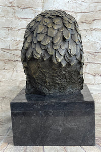 Hot Cast Bronze American Bald Eagle Head Bust on Marble Base