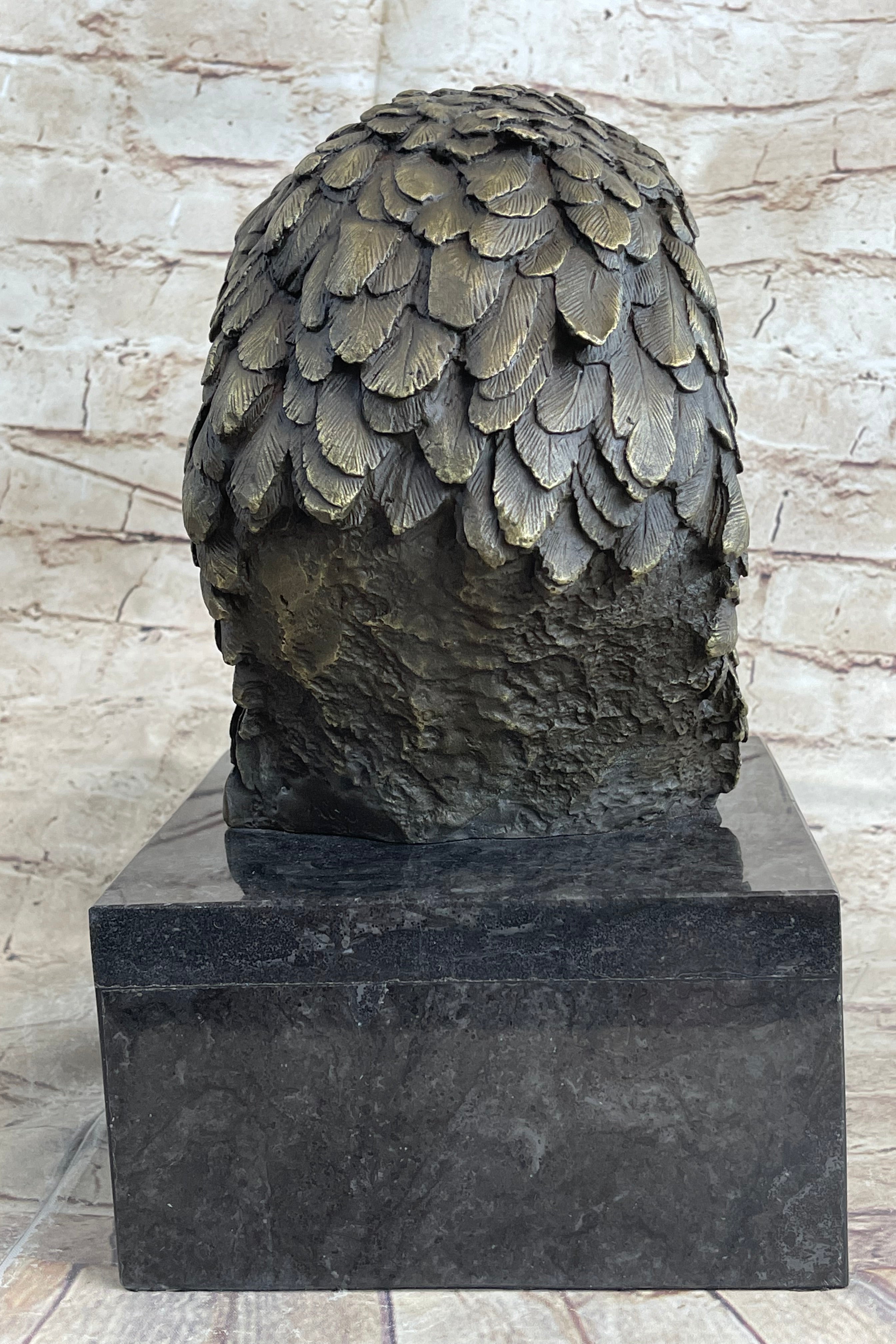 Hot Cast Bronze American Bald Eagle Head Bust on Marble Base