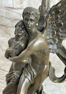 Signed Jean Debut Romantic Couple Angel Bronze 13" x 6"
