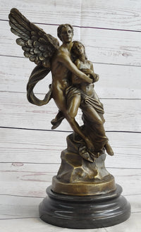 Eros & Psyche Romantic Lovers Bronze Sculpture 13" x 6"