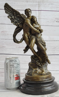 Eros & Psyche Romantic Lovers Bronze Sculpture 13" x 6"