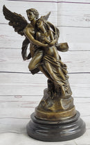 Eros & Psyche Romantic Lovers Bronze Sculpture 13" x 6"