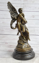 Eros & Psyche Romantic Lovers Bronze Sculpture 13" x 6"