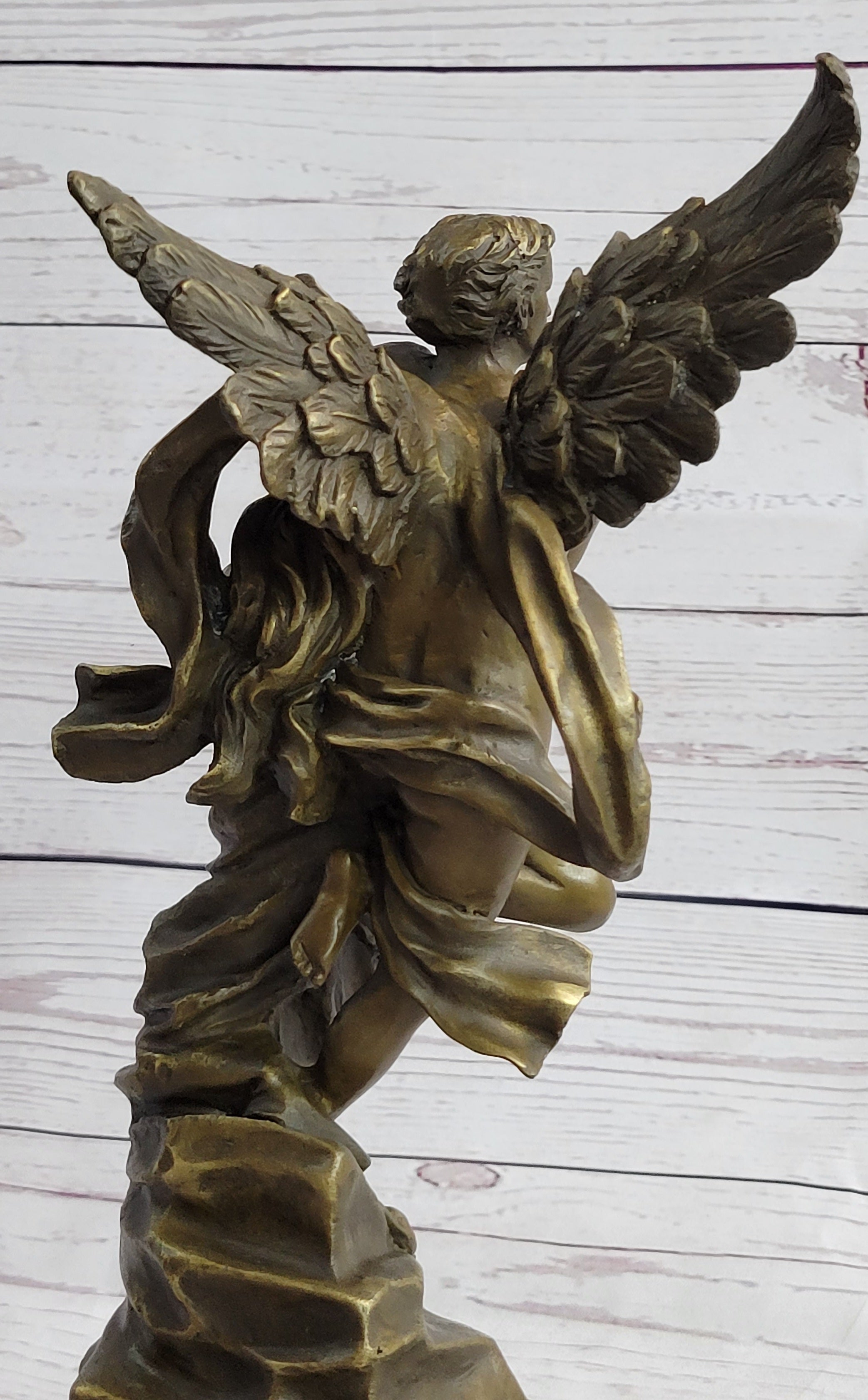 Eros & Psyche Romantic Lovers Bronze Sculpture 13" x 6"