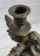 Eros and Psyche Candle Holder Bronze Marble