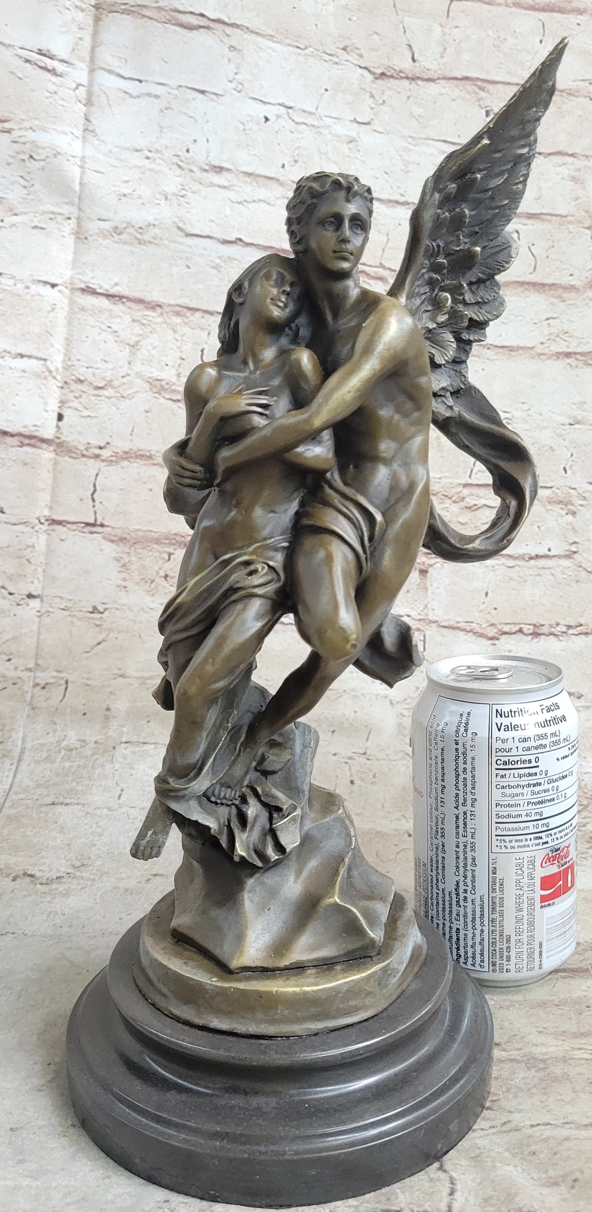 Signed Jean Debut Eros and Psyche Bronze Sculpture