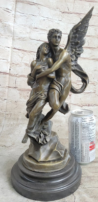 Signed Jean Debut Eros and Psyche Bronze Sculpture