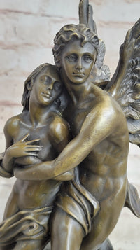 Signed Jean Debut Eros and Psyche Bronze Sculpture