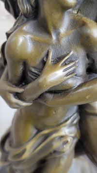 Signed Jean Debut Eros and Psyche Bronze Sculpture