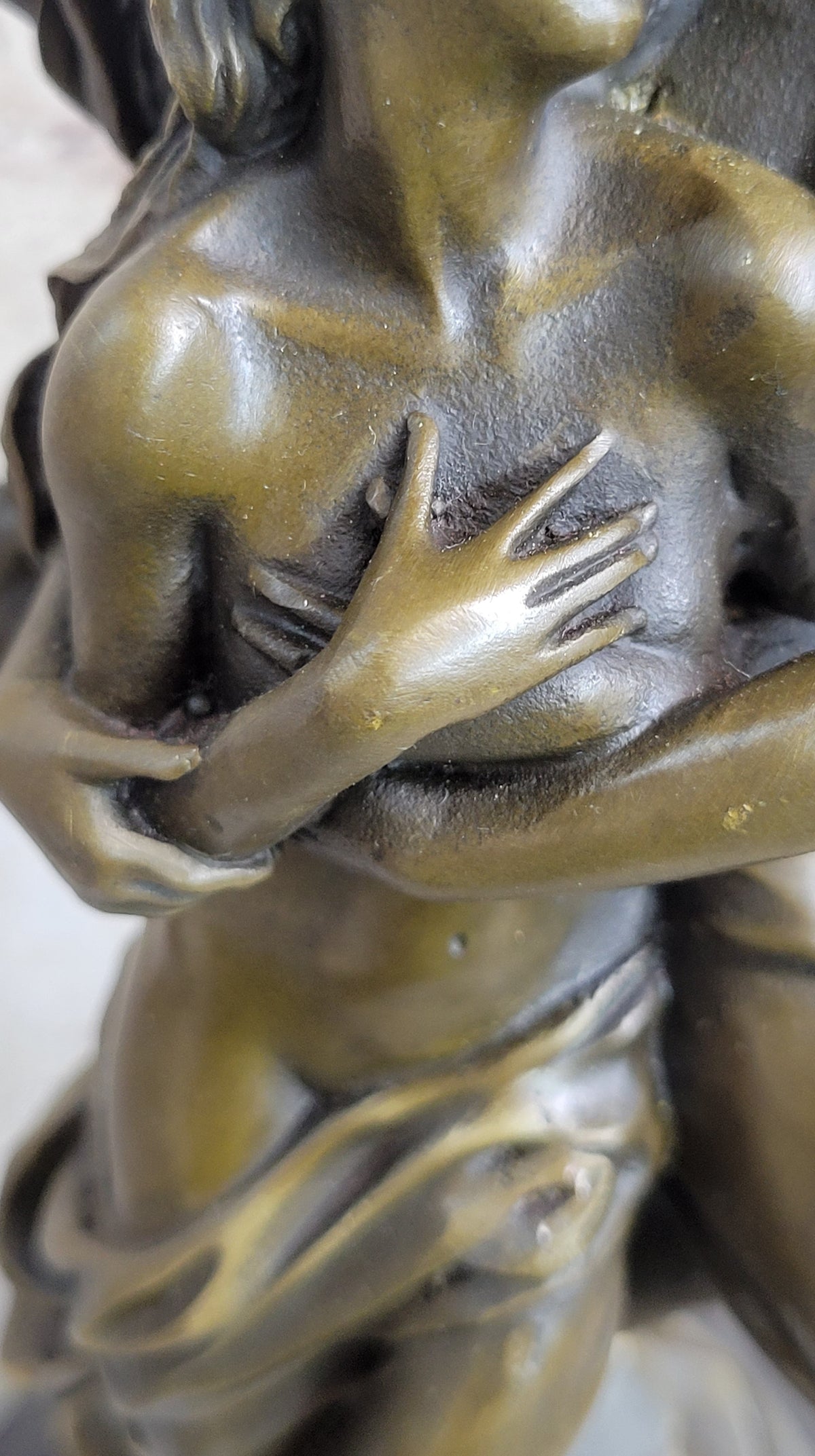 Signed Jean Debut Eros and Psyche Bronze Sculpture