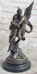 Signed Jean Debut Eros and Psyche Bronze Sculpture