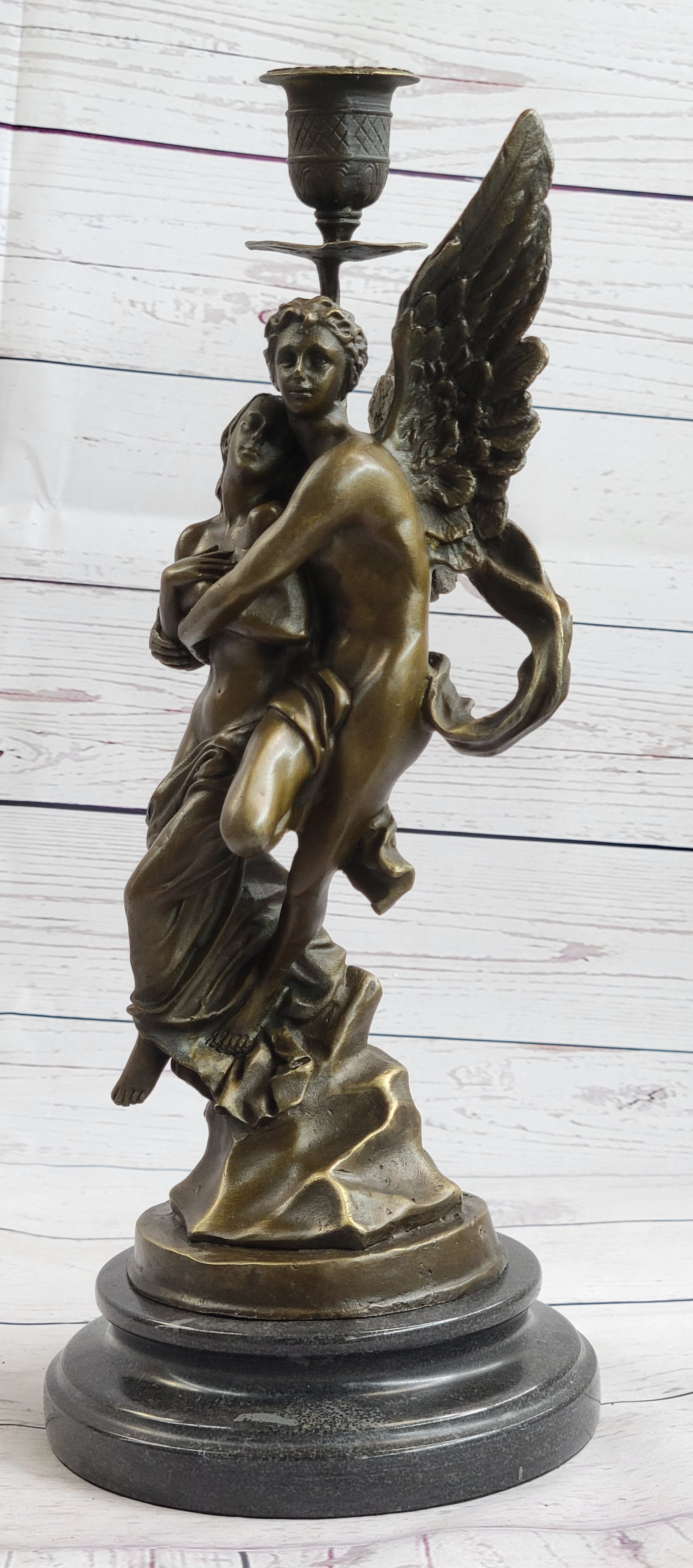 Bronze Sculpture Angel 'Psyche and Eros' Cupid
