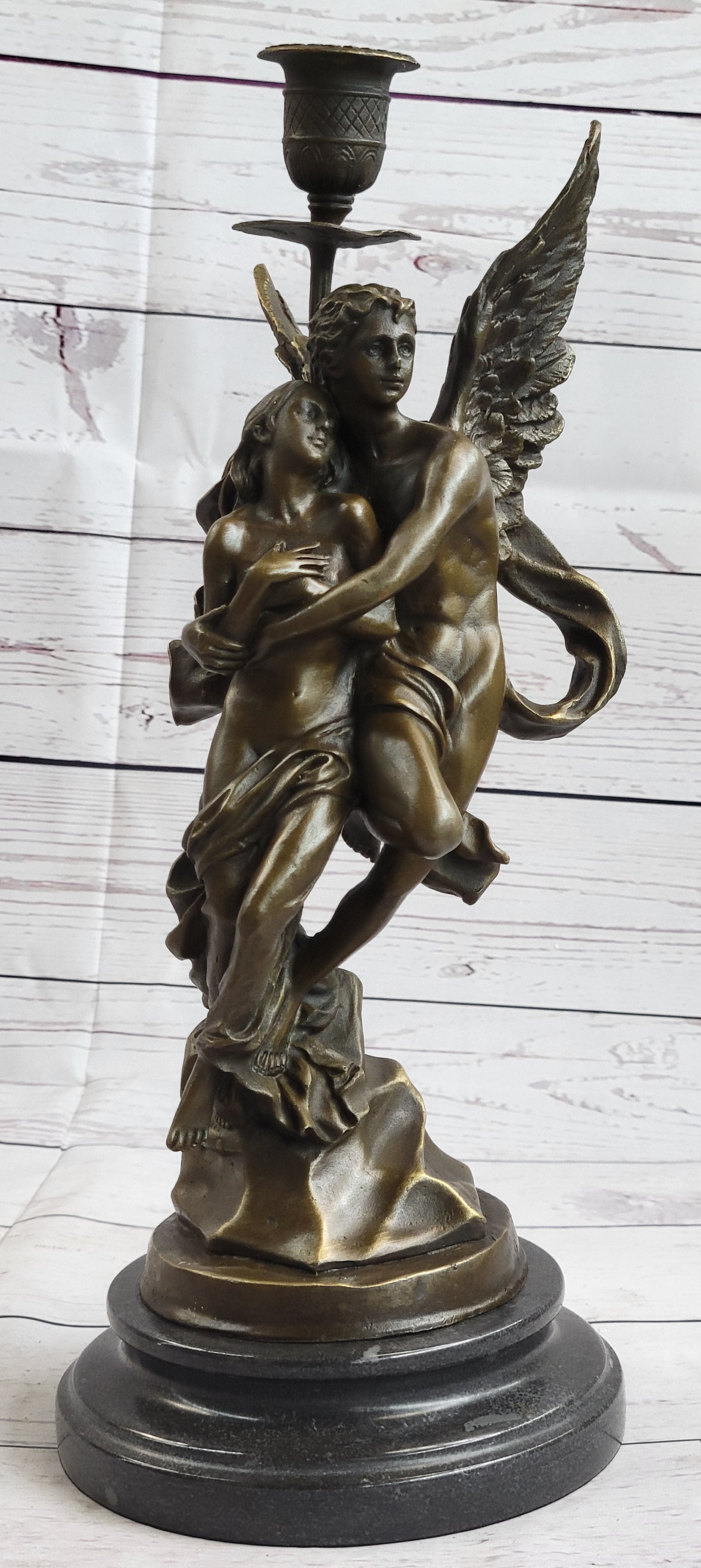 Bronze Sculpture Angel 'Psyche and Eros' Cupid