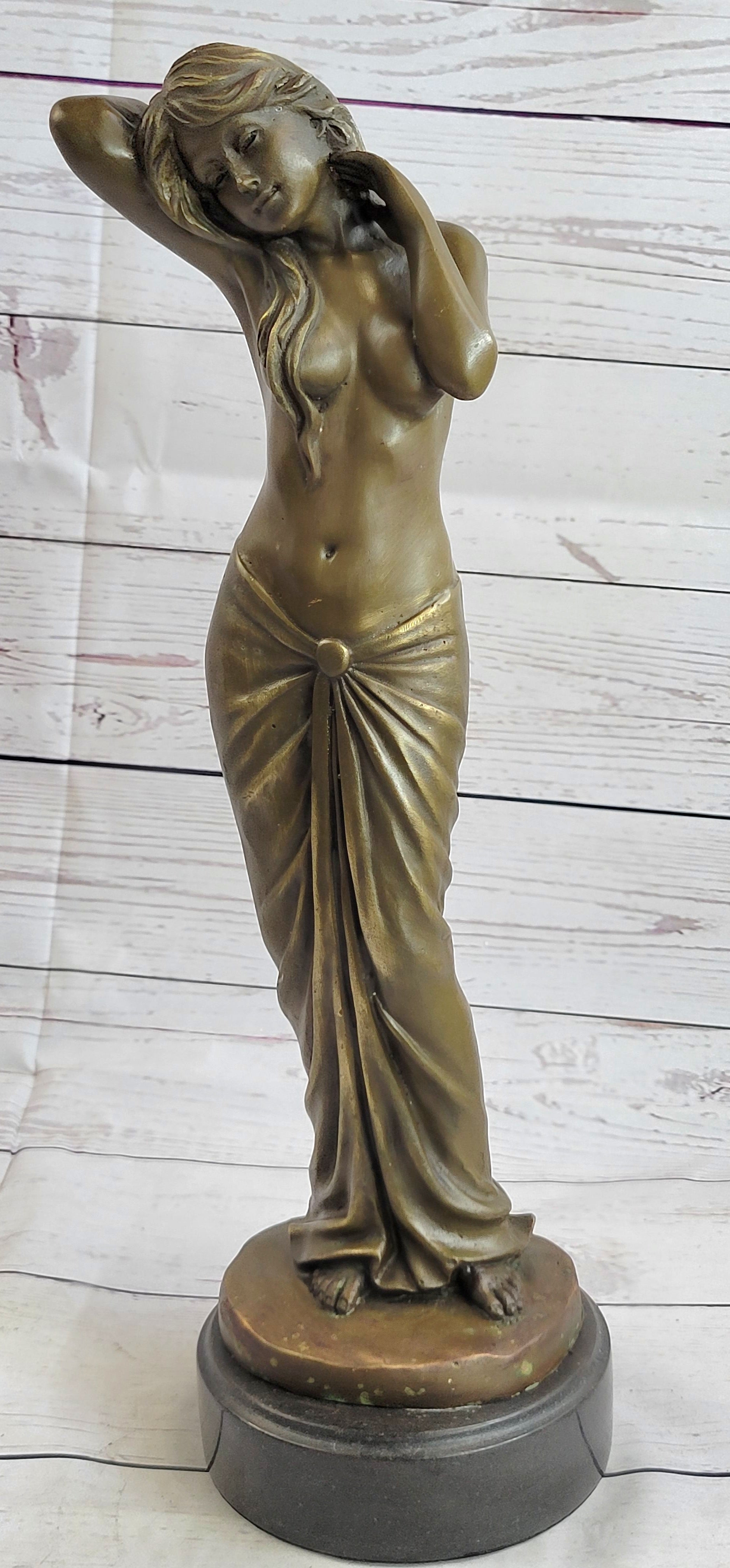 Sensual Sexy Female Figure Bronze Sculpture Art by Aldo Vitaleh