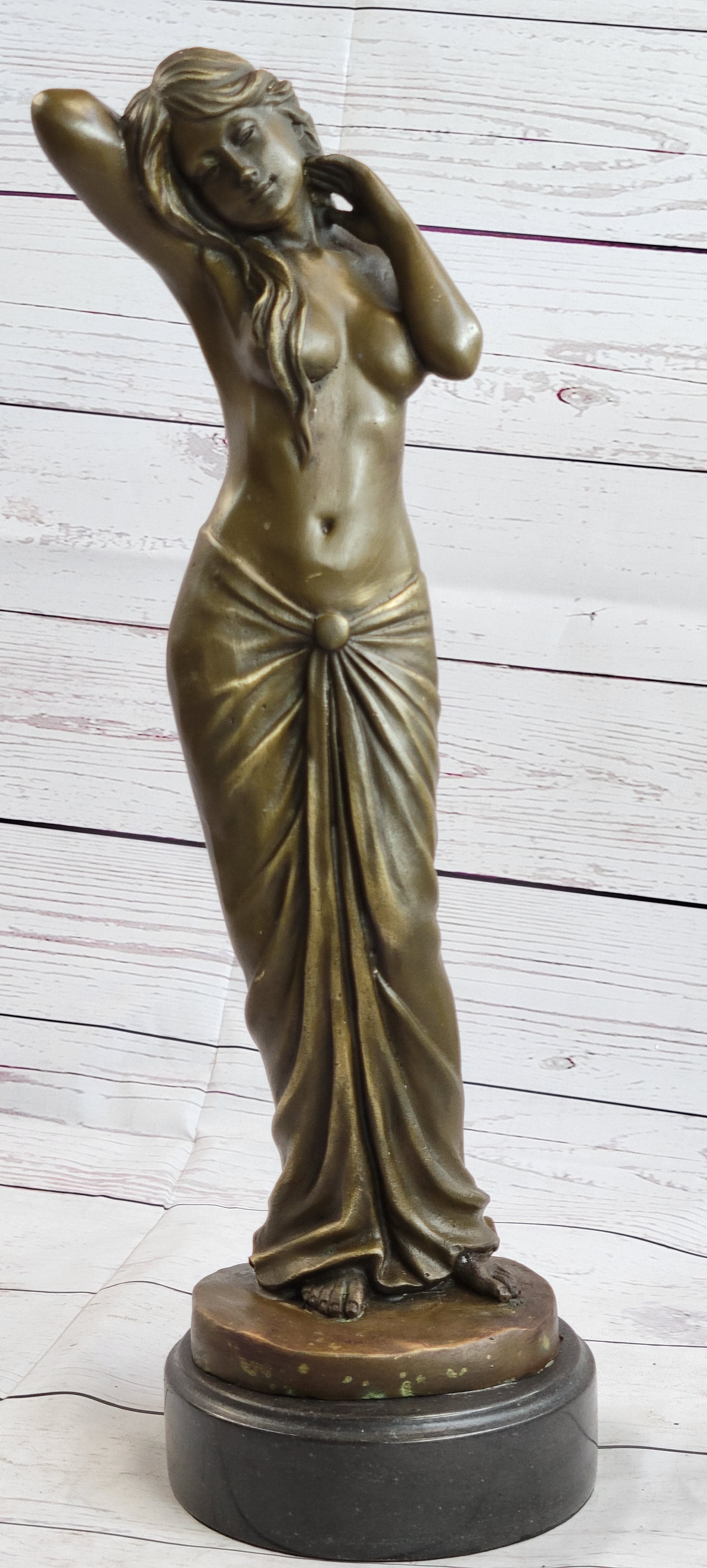 Sensual Sexy Female Figure Bronze Sculpture Art by Aldo Vitaleh