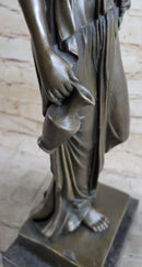 Signed Milo Young Nude Roman Girl Holding Cup of Wine Bronze Sculpture