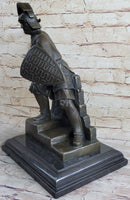 Medieval Knight Warrior Plate Mail Bronze Sculpture 17" x 10"