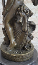 Ipos Fallen Angel w/ Lion Pelt Hot Cast Bronze Sculpture