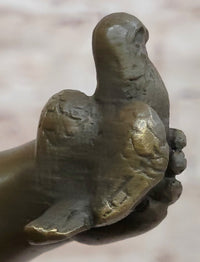 Hot Cast Bronze Young Boy Cherub Angel Sculpture by Moreau