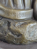 Angelic Young Boy Holding Apple Bronze Sculpture 14" x 6"