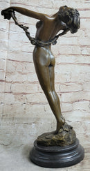 Harriet Frishmuth Nude Beauty Stretching Bronze Sculpture Art Nouveau Decor Art