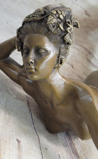 Harriet Frishmuth Nude Beauty Stretching Bronze Sculpture Art Nouveau Decor Art