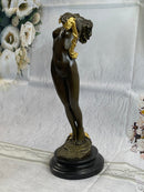 American Art Nouveau Bronze Sculpture Vine by Harriet Frishmuth