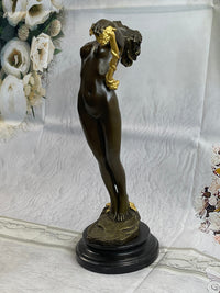 American Art Nouveau Bronze Sculpture Vine by Harriet Frishmuth