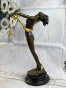 American Art Nouveau Bronze Sculpture Vine by Harriet Frishmuth