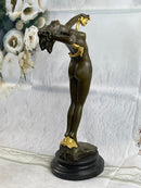 American Art Nouveau Bronze Sculpture Vine by Harriet Frishmuth