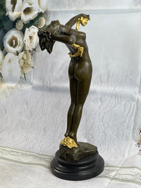 American Art Nouveau Bronze Sculpture Vine by Harriet Frishmuth