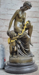 Nude Mother & Child Bronze Sculpture Classical Figural Art by Milo