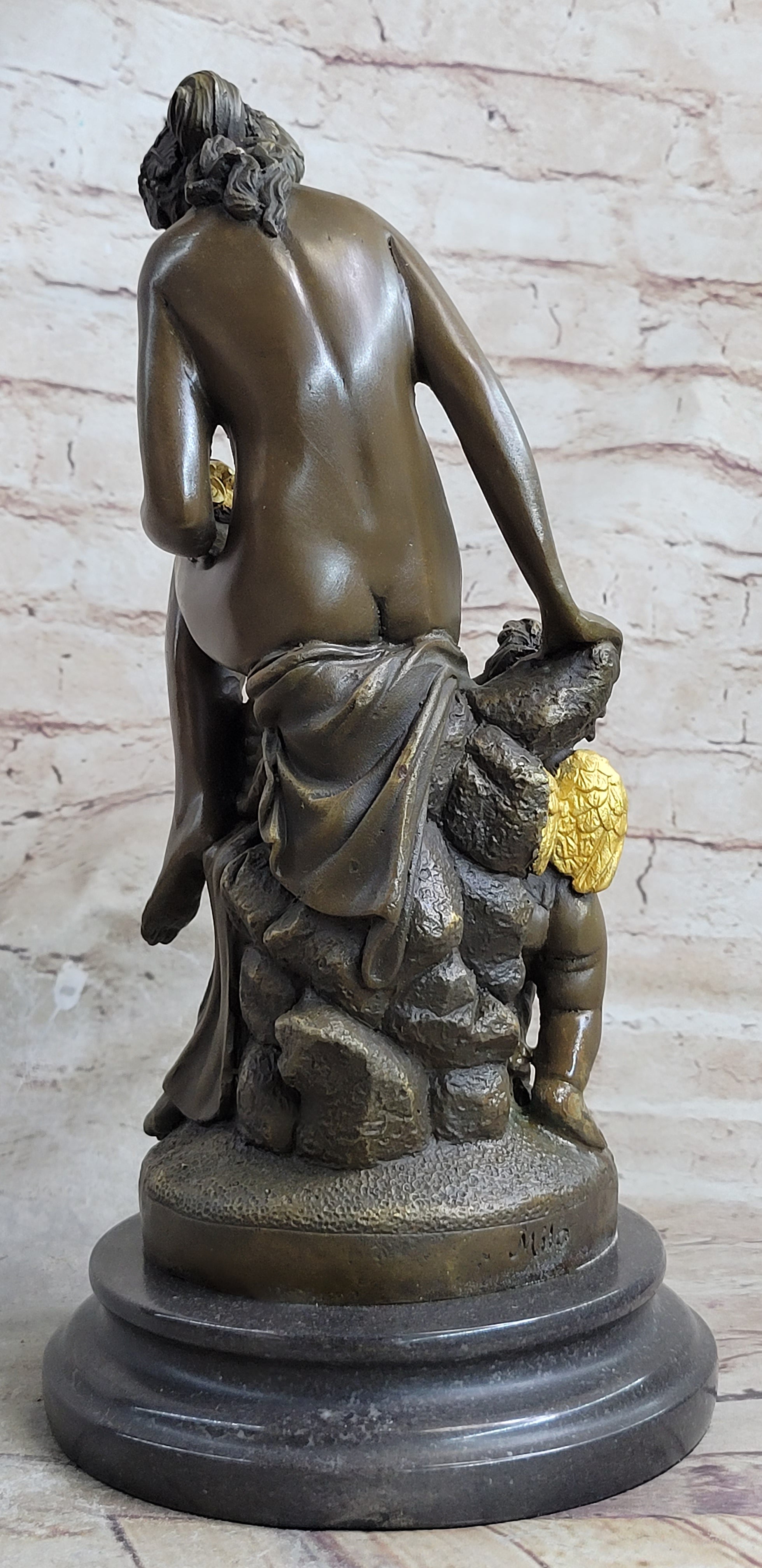 Nude Mother & Child Bronze Sculpture Classical Figural Art by Milo