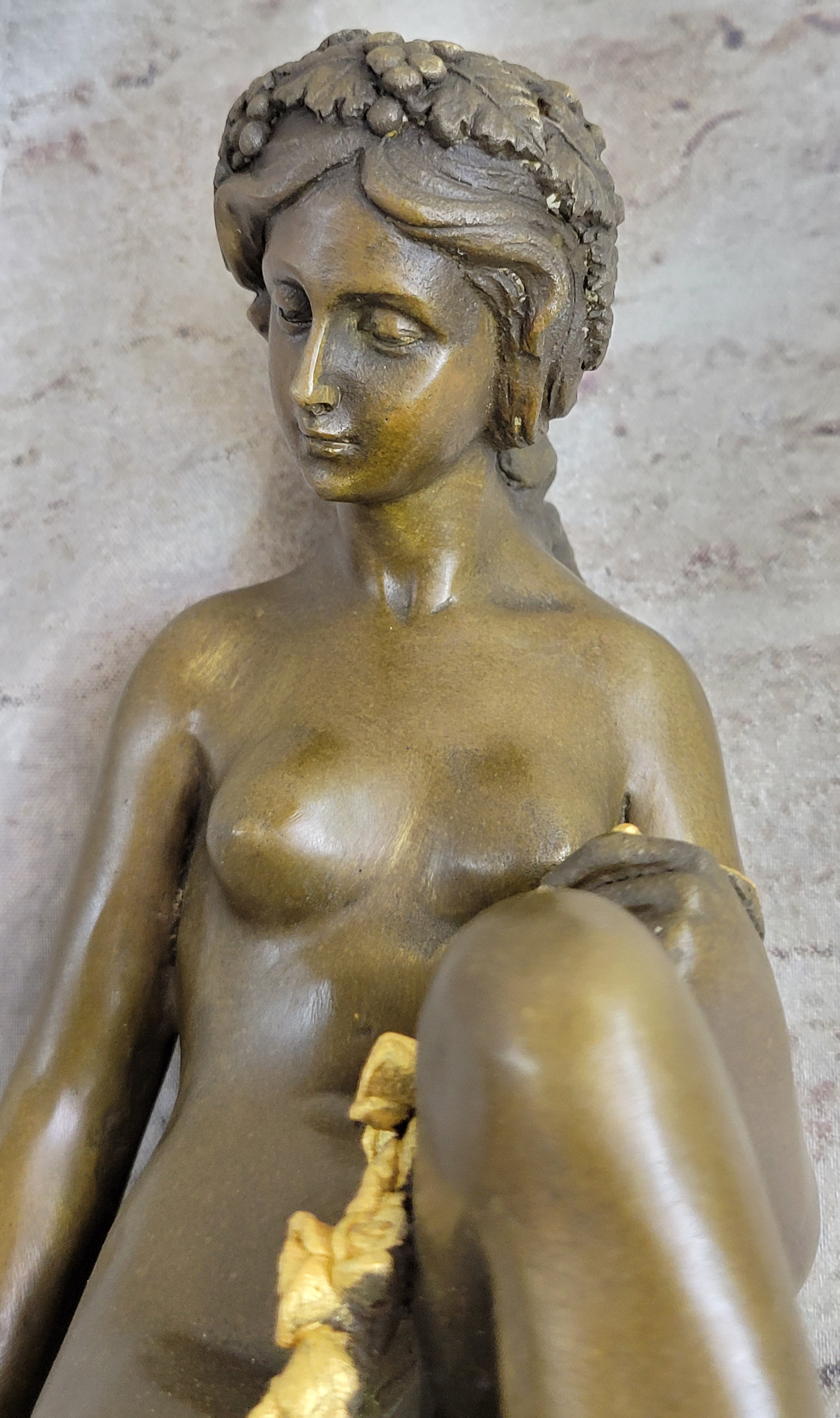 Nude Mother & Child Bronze Sculpture Classical Figural Art by Milo