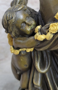 Nude Mother & Child Bronze Sculpture Classical Figural Art by Milo