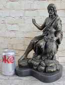 Jesus Christ with Lamb Bronze Sculpture 14" x 8"