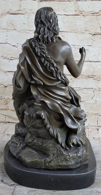 Jesus Christ with Lamb Bronze Sculpture 14" x 8"