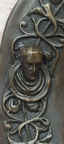 Young Queen Elizabeth II Bas Relief Bronze Sculpture