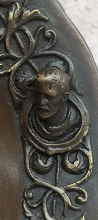 Young Queen Elizabeth II Bas Relief Bronze Sculpture