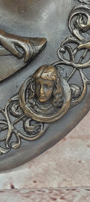 Young Queen Elizabeth II Bas Relief Bronze Sculpture