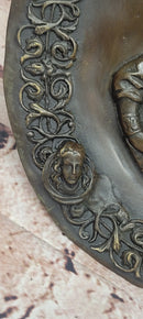 Young Queen Elizabeth II Bas Relief Bronze Sculpture
