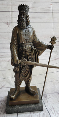 King Cyrus The Great Achaemenid Ruler Bronze Sculpture 17" x 8"