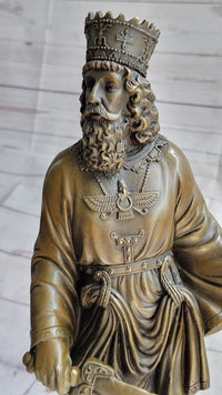 King Cyrus The Great Achaemenid Ruler Bronze Sculpture 17" x 8"