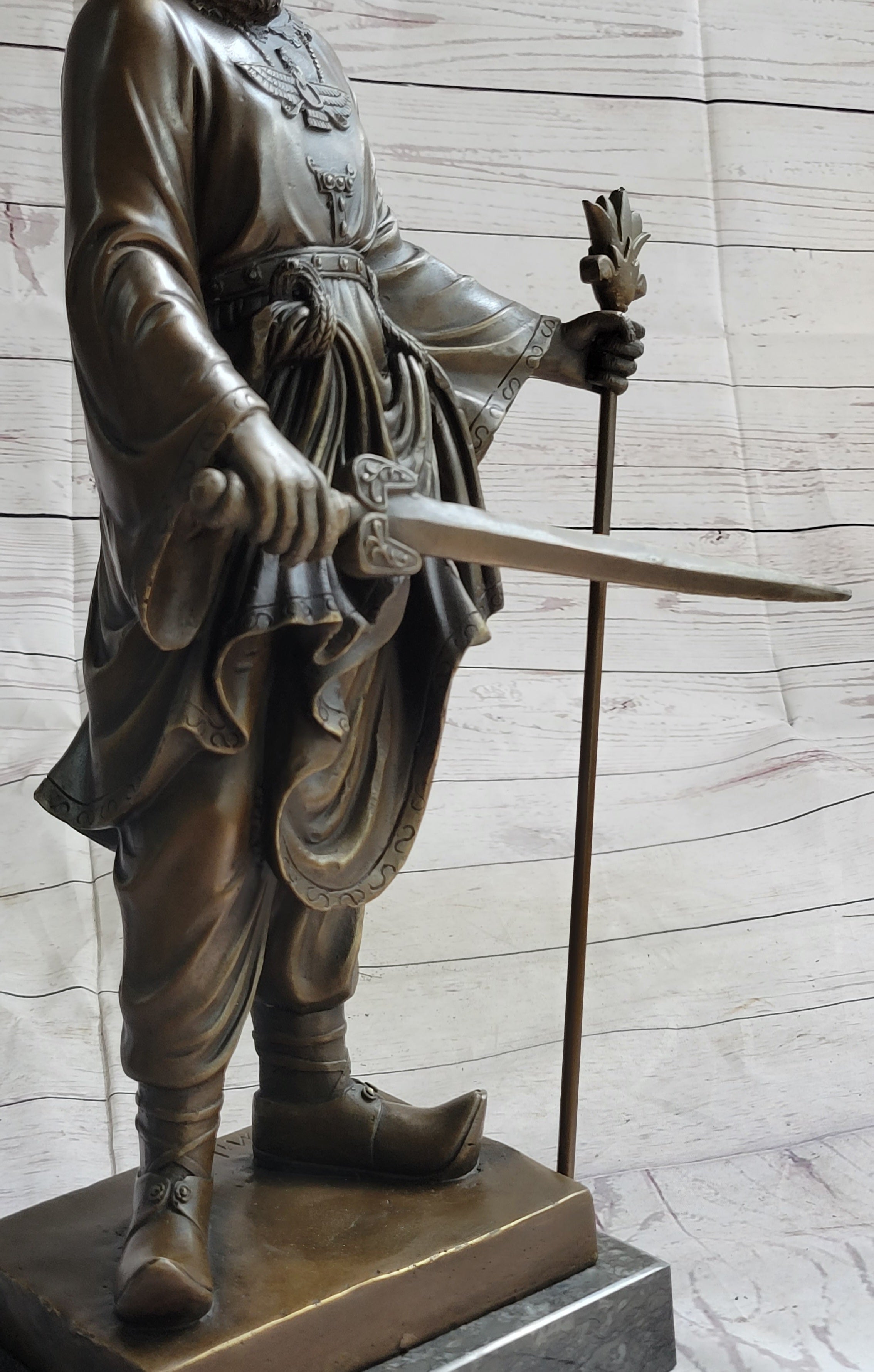 King Cyrus The Great Achaemenid Ruler Bronze Sculpture 17" x 8"