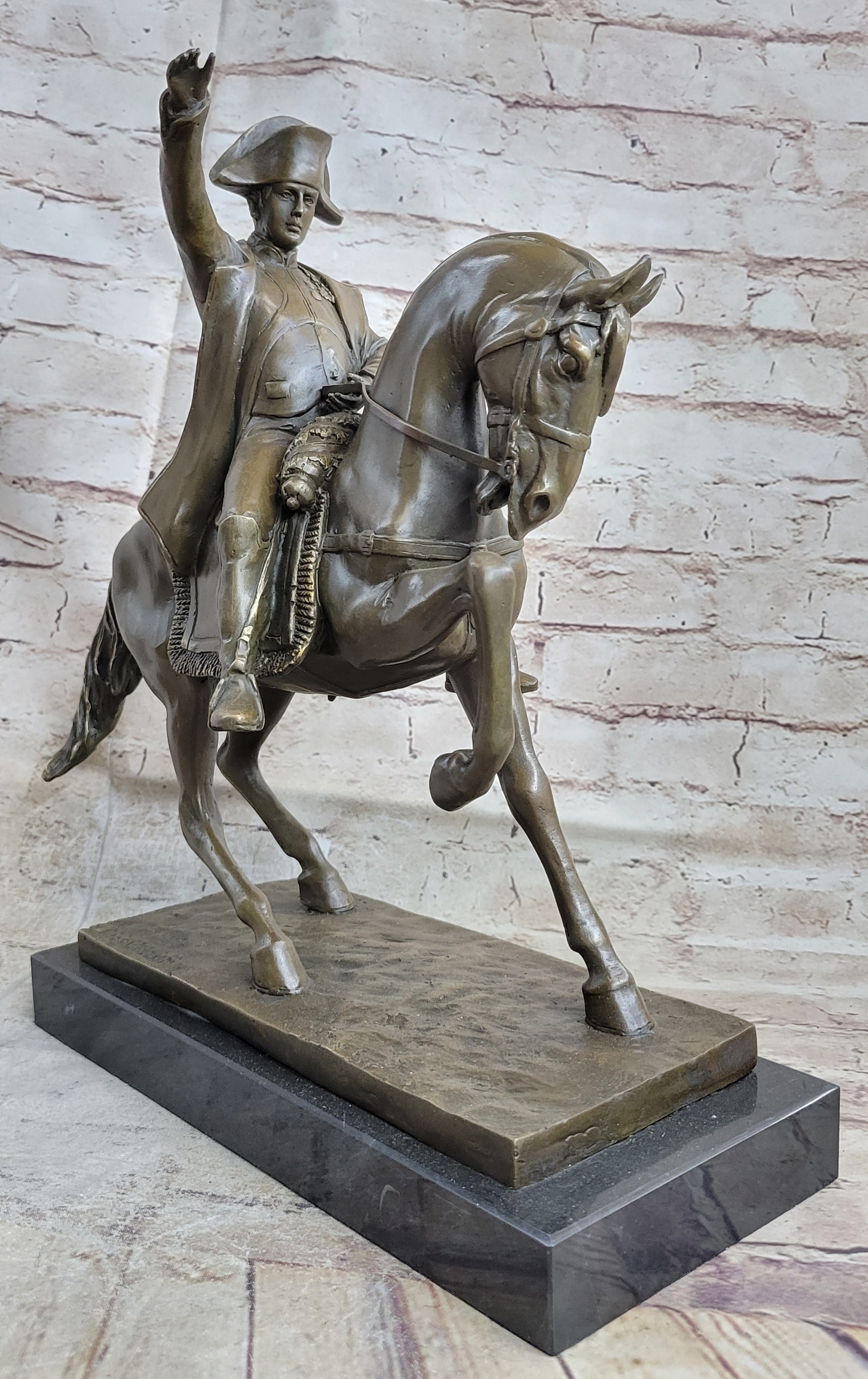 Napoleon Crossing the Alps Bronze Replica 14" x 15"