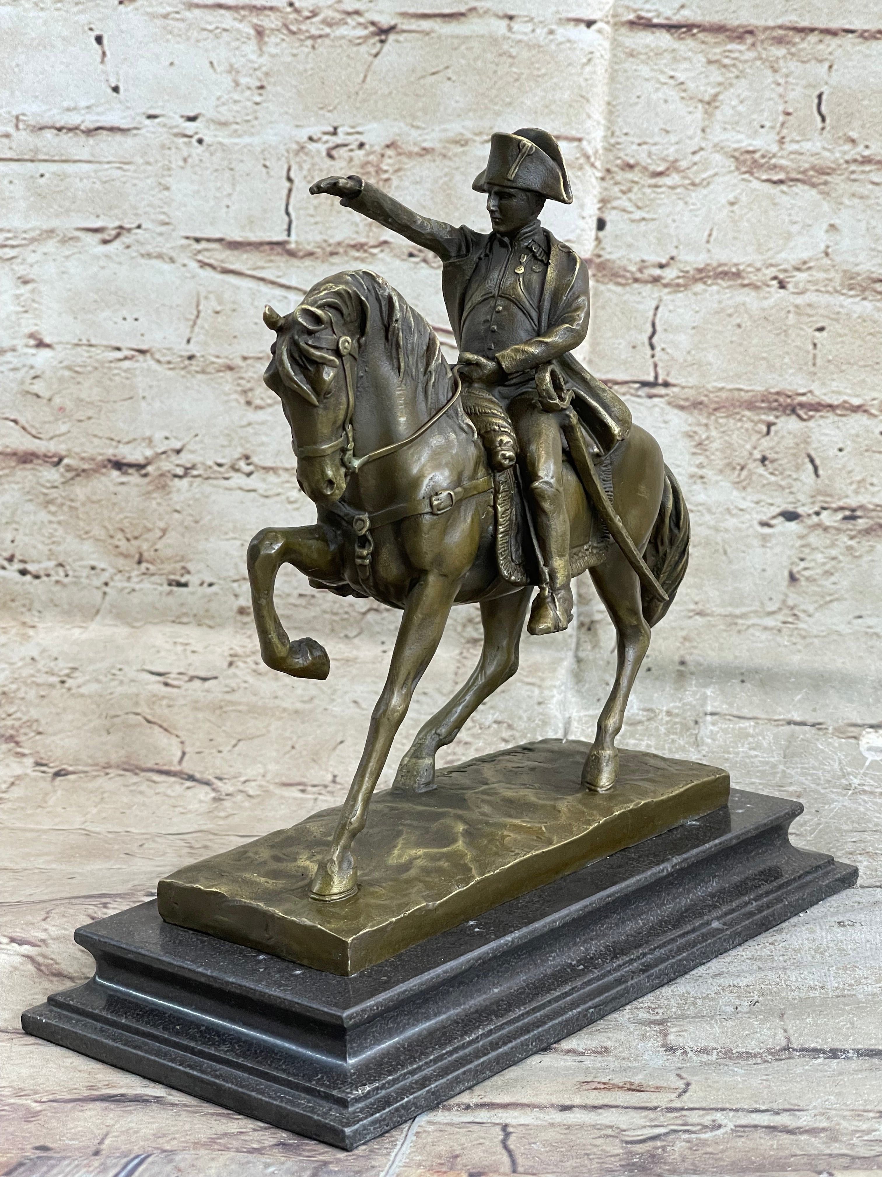 Signed Aldo Vitaleh Napoleon French Emperor Bronze Sculpture